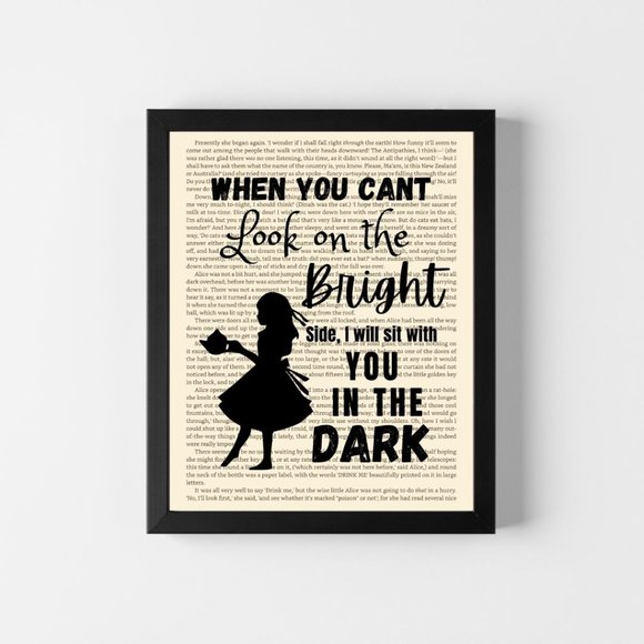 Alice in Wonderland Art Print, Book Decor, Bookish Art Print - Picture 3 of 4